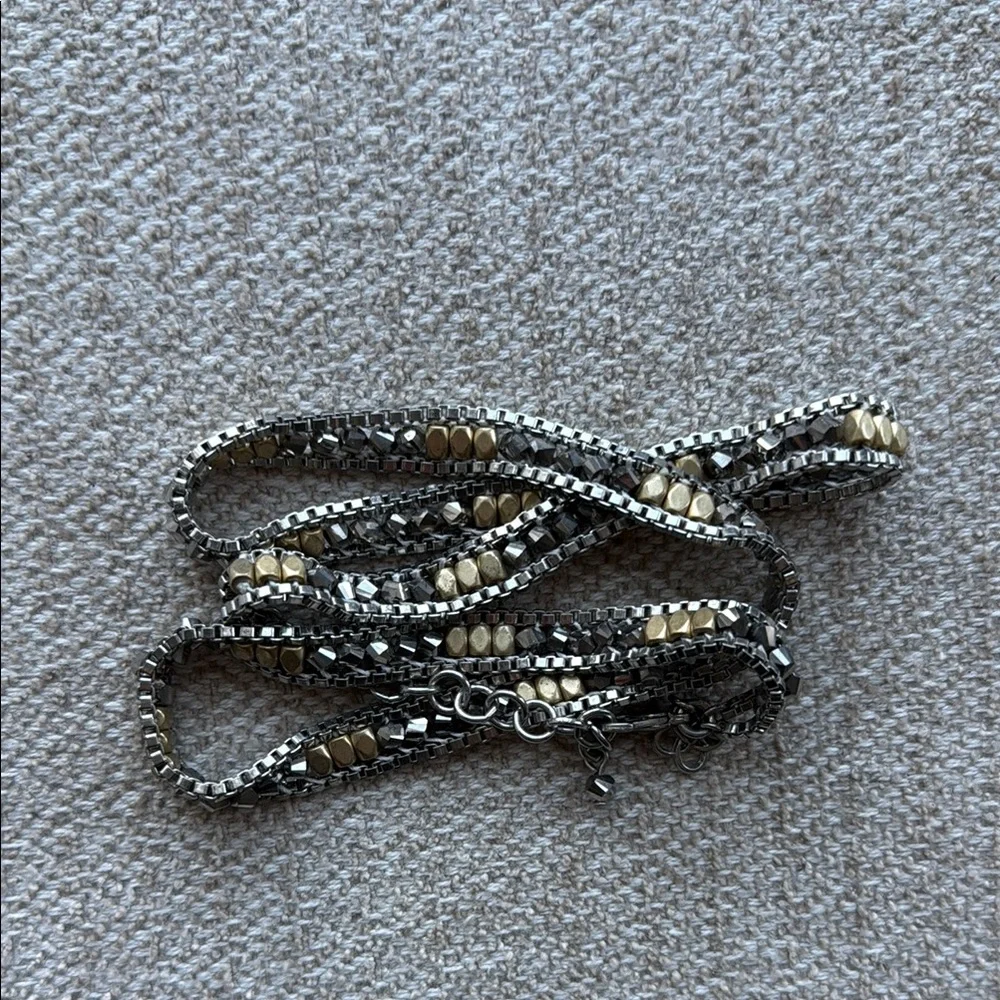 Stella & Dot Silver and Gold Necklace/Bracelet
